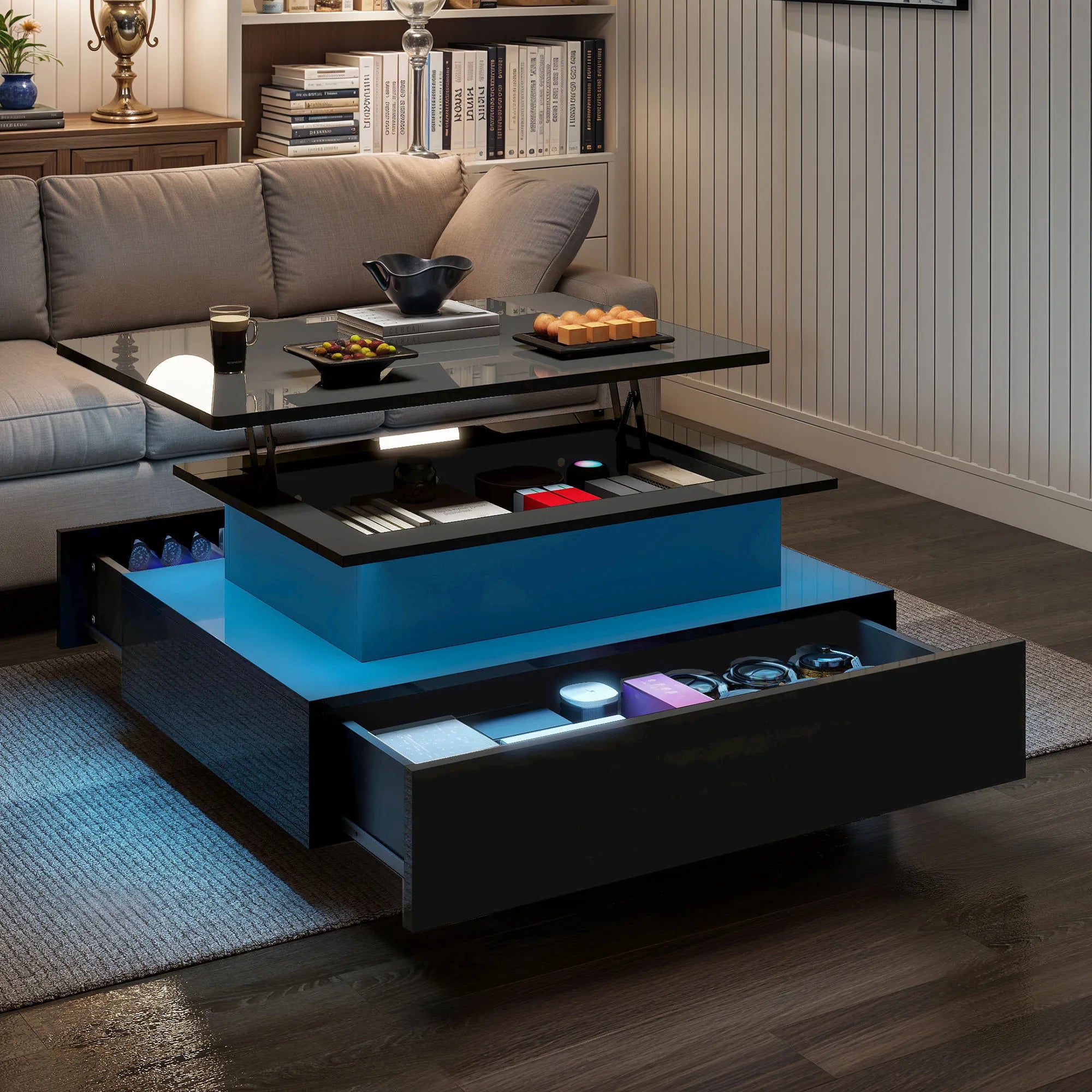 Colorful Lift-Top Coffee Table