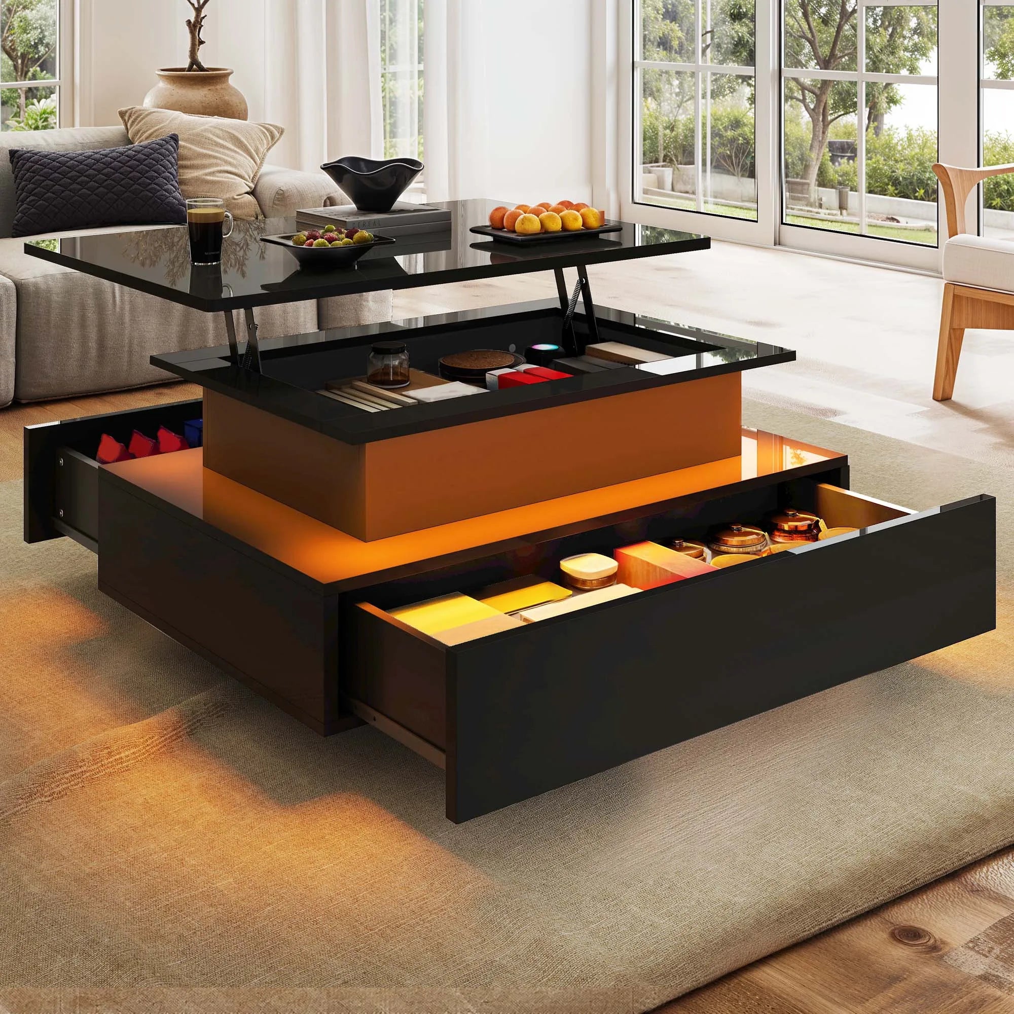 Colorful Lift-Top Coffee Table